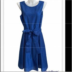 Tommy Hilfiger blue stripe Fit & Flair dress in EUC